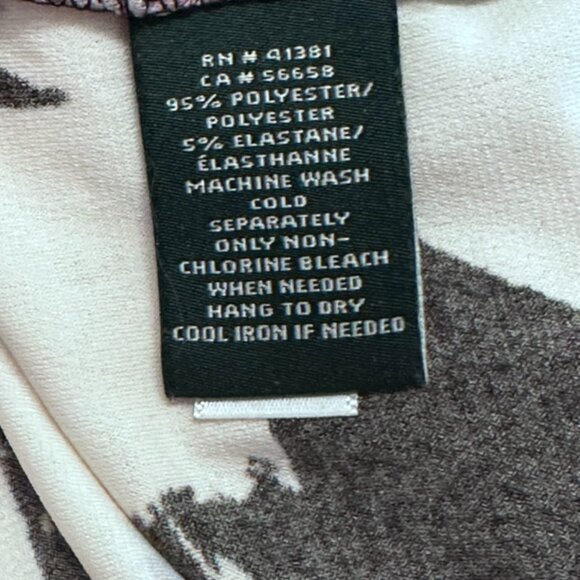 Ralph Lauren Women's Faux Floral Wrap Midi Dress V-Neck Jersey Stretch EUC Sz 10 - Picture 15 of 16